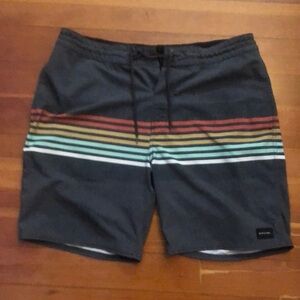 Rip Curl Gray Board Shorts with nice stripes